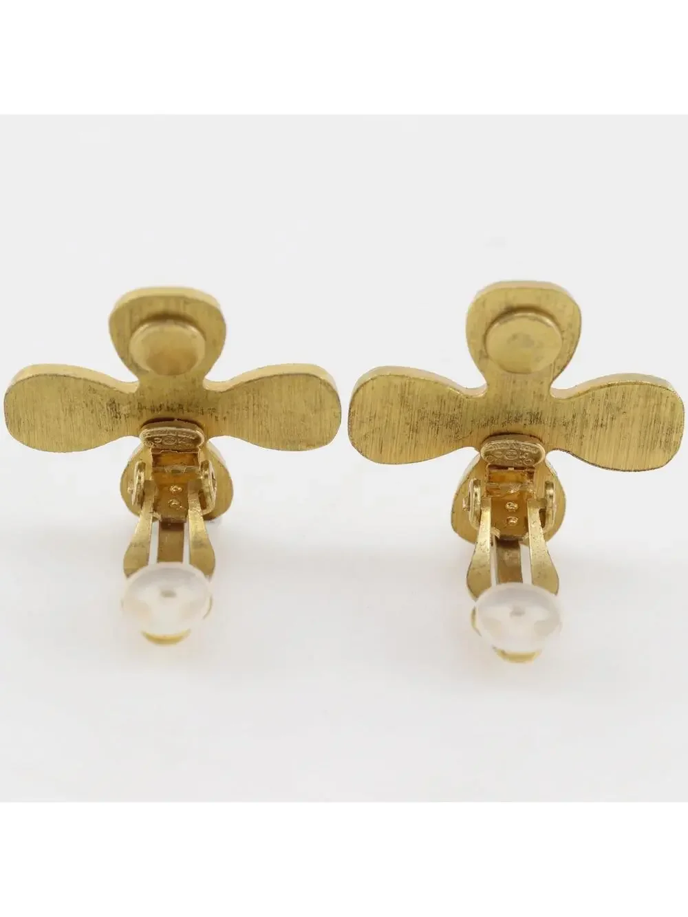 Chanel Cc Logo Clover Clip-On Earrings #327494C62B